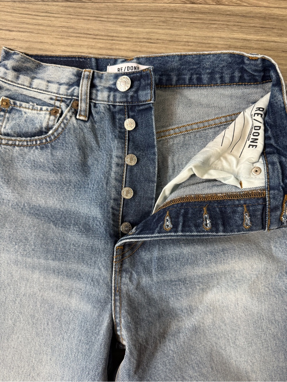 RE/DONE Super High Drain Pipe Jeans Size 25 - Picture 5 of 13